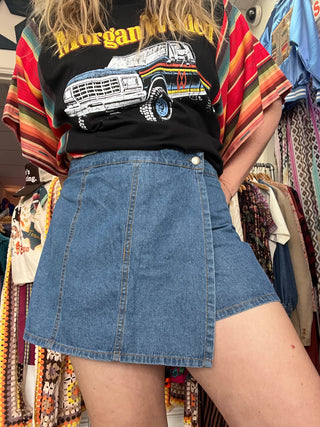 Double Take Denim Skort