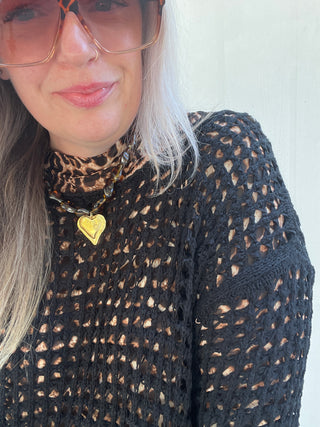 Black Diamond Sweater Top