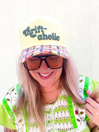 Thrift-aholic Embroidered Trucker Hat