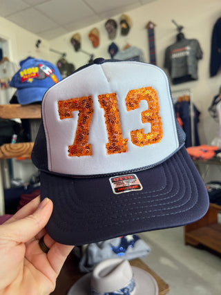 713 Area Code Trucker Hat