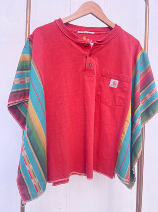 Lago Carhartt Reworked Poncho Top [Rust]