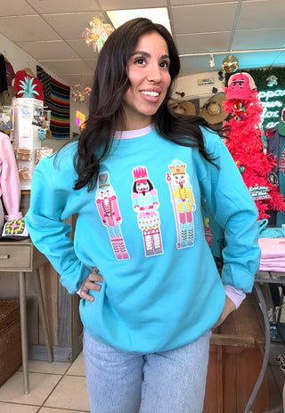 Nutcracker Chenille Patch Pullover [Mint]