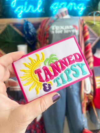 Tanned & Tipsy Embroidered Patch