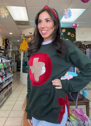 Velveteen Texas Bow Pullover