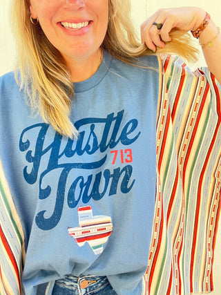 Hustle Town Cielo Serape Poncho