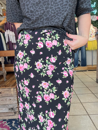Midnight Garden Midi Skirt