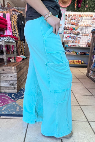 Weekend Wash Cargo Pants [Turquoise]
