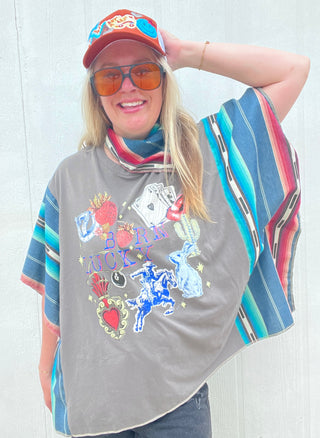 Born Lucky Maverick Serape Poncho