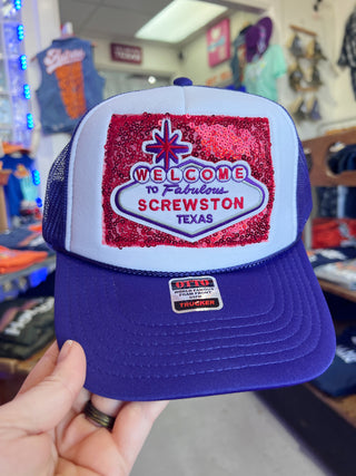 Screwston Layered Trucker Hat [Purple]