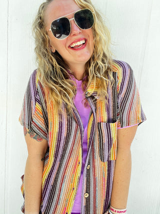 Fall For You Rainbow Cardi Top