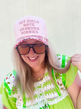 Hot Girls Grandma Hobbies Embroidered Trucker Hat