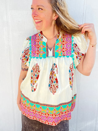Boho Garden Social Top