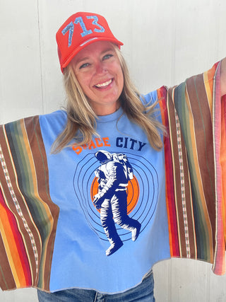 Space City Sol Serape Poncho