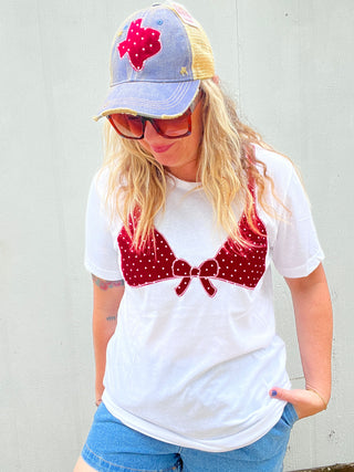 Knot Your Average Bikini Top Tee [Red]