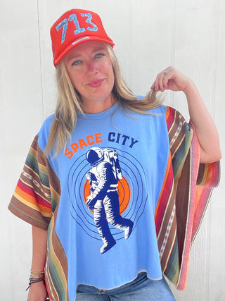Space City Sol Serape Poncho