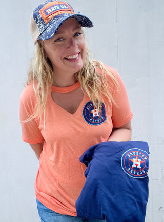 Houston Baseball Key Hole Tee