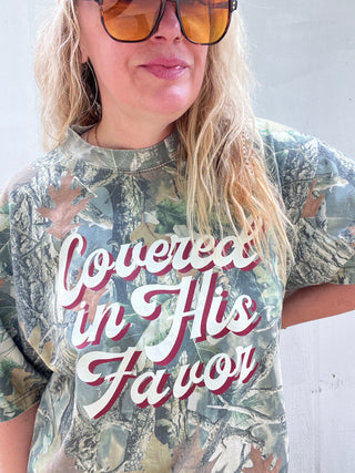 Camo Covered in His Favor Tee/Tank