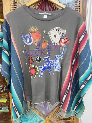 Born Lucky Maverick Serape Poncho