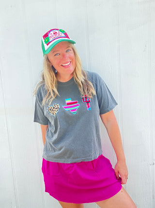 Love Texas Cactus Cropped Tee