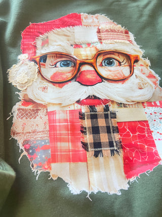 Patchwork Santa Pullover