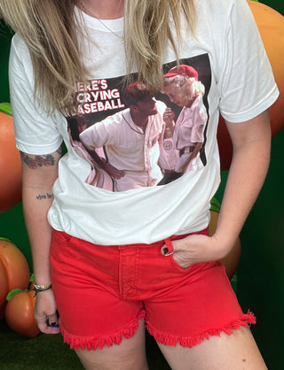 Cherry Red Cutoff Shorts