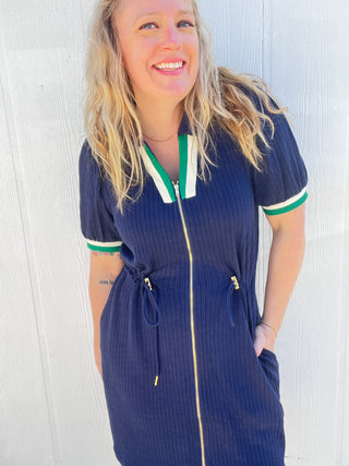 Navy Luxe Muse Dress