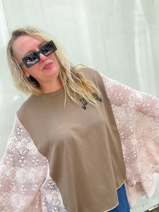 Sublime Table Cloth Rework Poncho Top