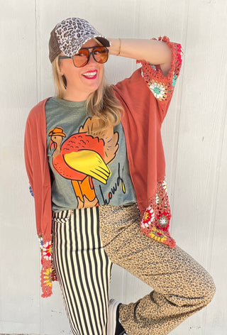 Paige Granny Square Kimono [Clay]