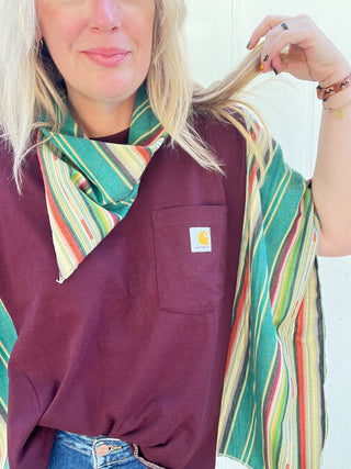Navajo Carhartt Reworked Poncho Top