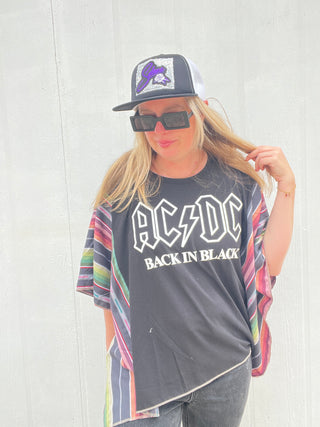 AC/DC Back in Noche Serape Remix Poncho