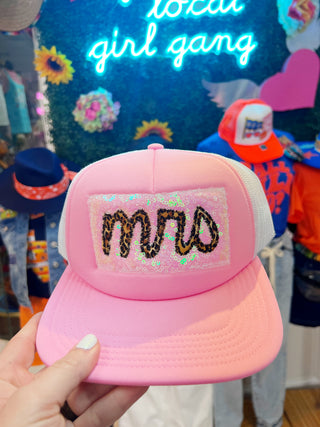 Mrs Layered Trucker Hat [Pink]