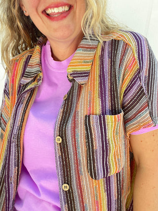 Fall For You Rainbow Cardi Top