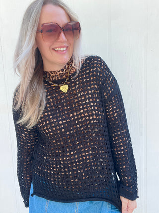 Black Diamond Sweater Top