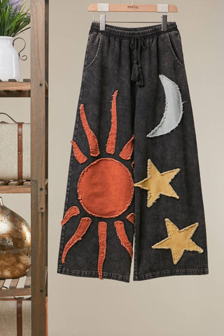 Celestial Day and Night Denim Pants