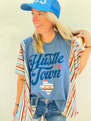 Hustle Town Cielo Serape Poncho