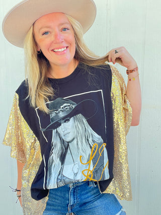 Lainey Reworked Sequin Poncho Top