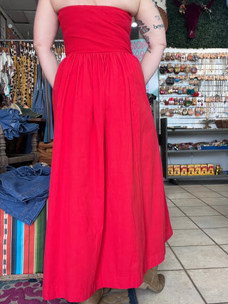 Red Hot Rendezvous Strapless Dress