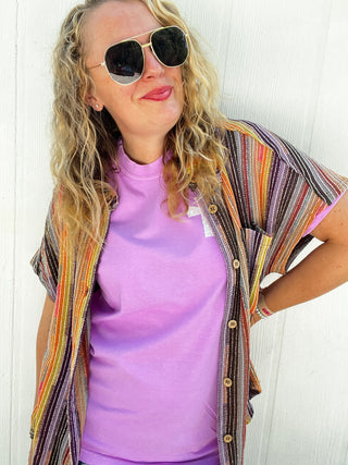 Fall For You Rainbow Cardi Top