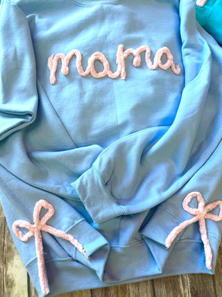 Custom Name Yarn Bow Pullover