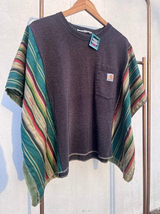 Navajo Carhartt Reworked Poncho Top