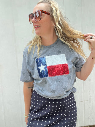 Texas Flag Sequin Tee