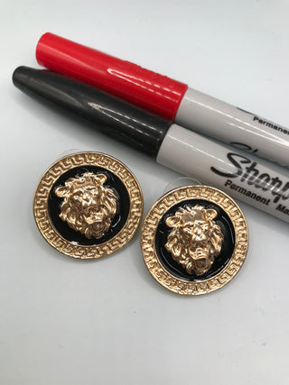 Lion Medallion Earrings