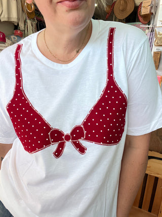 Knot Your Average Bikini Top Tee [Red]