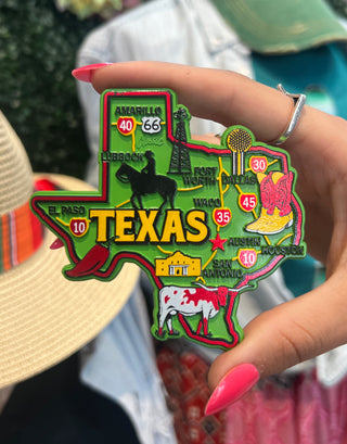 Texas Map Magnet [Green]