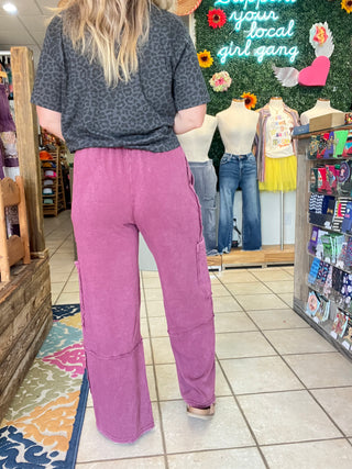 Weekend Wash Cargo Pants [Plum]