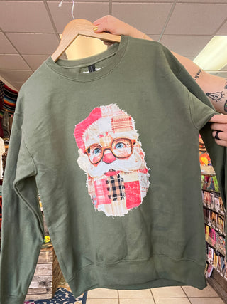 Patchwork Santa Pullover