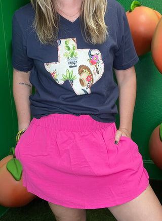 Sunset Stroll Skort [Hot Pink]