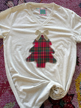 Festive Tartan Plaid Tree Tee