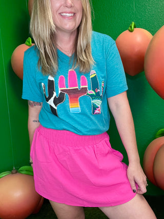 Sunset Stroll Skort [Hot Pink]