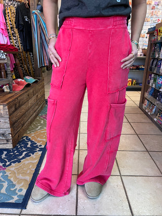 Weekend Wash Cargo Pants [Red]
